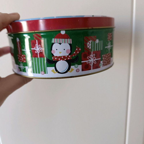 Christmas iron box with lid like new