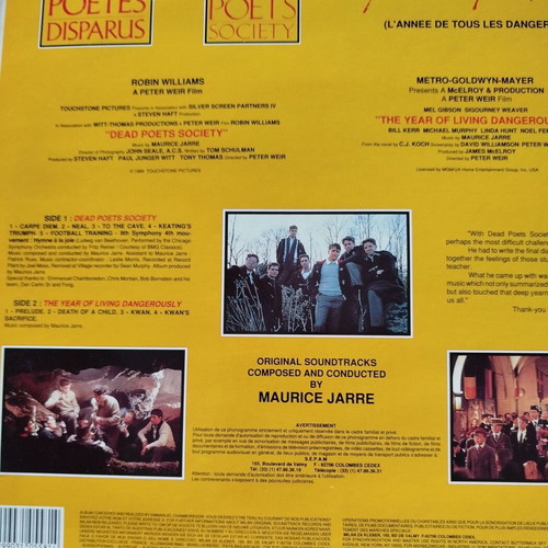 Maurice Jarre Dead Poets Society & The Year of Living Dangerously LP like new