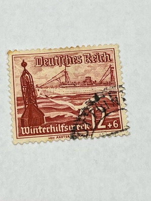 Rare German stamp steamboat Tannenberg 1937 like new