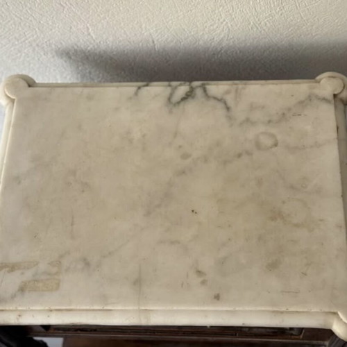 Antique nightstand with marble used