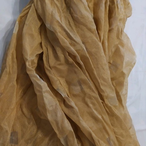 Yellow curtain used, height 2.58 m, width 1.90 m