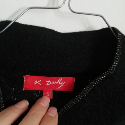 Derhy wool jacket small like new, black and gold