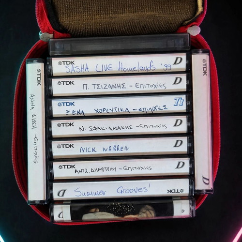 Vintage TDK cassette tape collection with original case, like new
