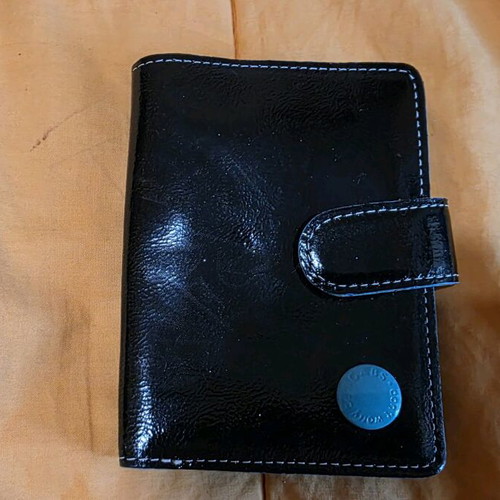 Gabs Firenze genuine leather wallet new, black with blue
