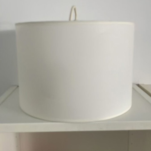 Ceiling light with white fabric shade like new