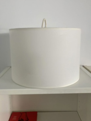 Ceiling light with white fabric shade like new