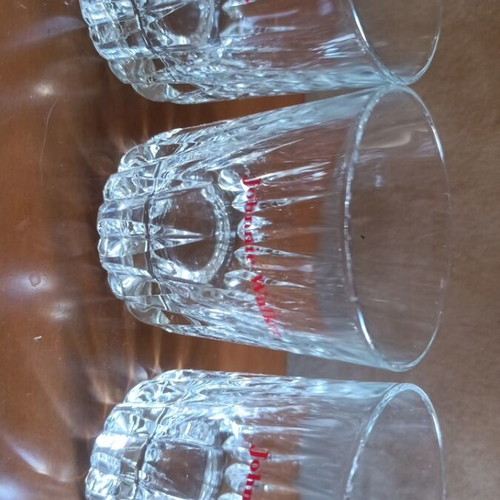 Johnnie Walker promotional crystal glasses, set of 3