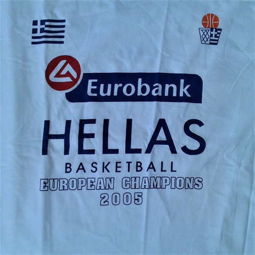Hellas Basketball T-shirt authentic, new, European Champions 2005
