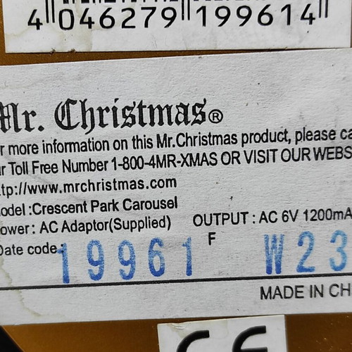Mr Christmas carousel used with music and lights