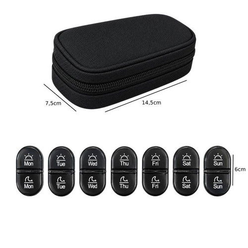 Weekly Pill Organizer with Carrying Case new