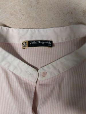 Julia Bergovich striped women's shirt like new, white pink size M