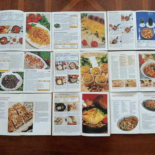 Cookbooks like new, set of 9, Malliaris editions