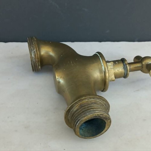 Bronze faucet used, antique retro large size c. 1930