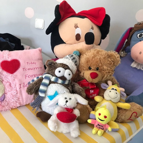 Various stuffed toys used in excellent condition