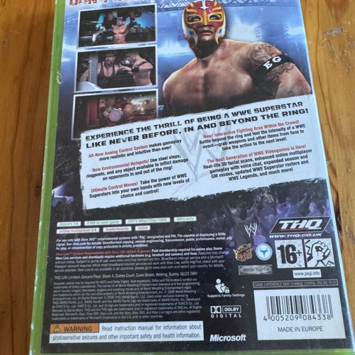 Smackdown vs Raw 2007 Xbox 360 game like new, action fighting