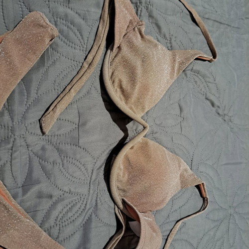 Lurex bikini set pink like new, size S