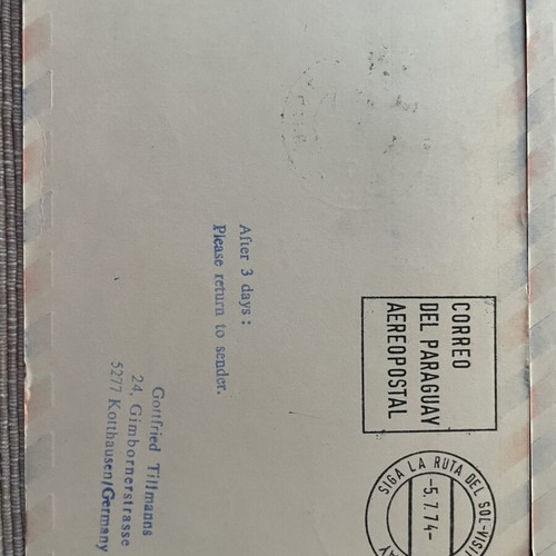 Vintage Lufthansa first flight airmail envelopes set of 4, like new