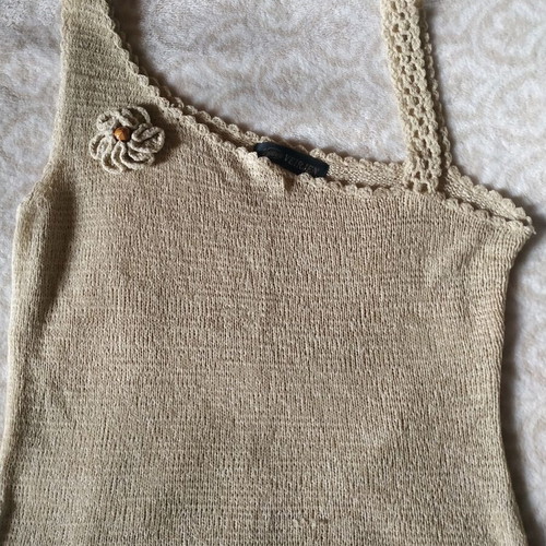 Veirjen knitted top beige, size S/M, like new
