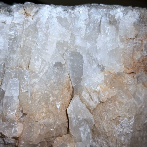 Crystals in natural rock calcite-gypsum new 24x22x14