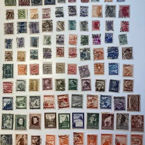 Austria stamps used, 400 different sealed