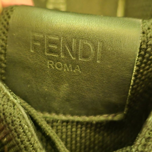 Fendi Monster men's sneakers used, size 40-41, black and yellow