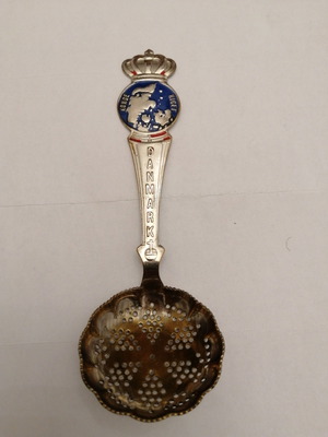 Vintage strainer spoon used from Denmark