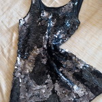 Sequin top new, black