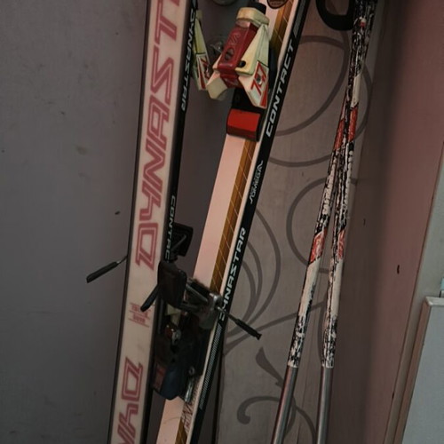 Vintage Dynastar Course Slalom (SL) skis with poles, used