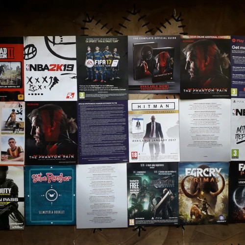 Collectible PS4 game booklets
