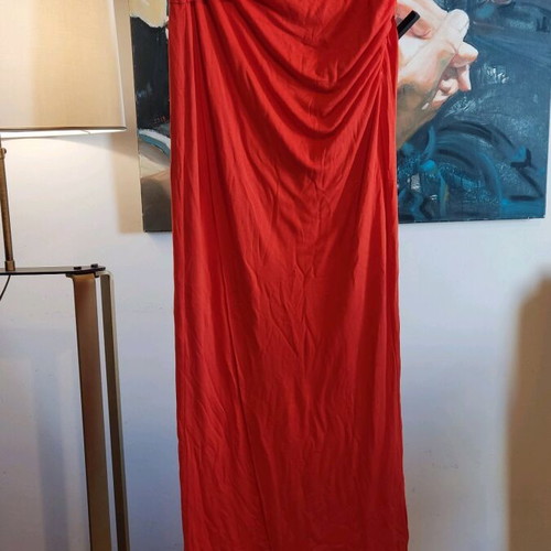 Orange skirt with high slit, new, size S, Milk and Honey London