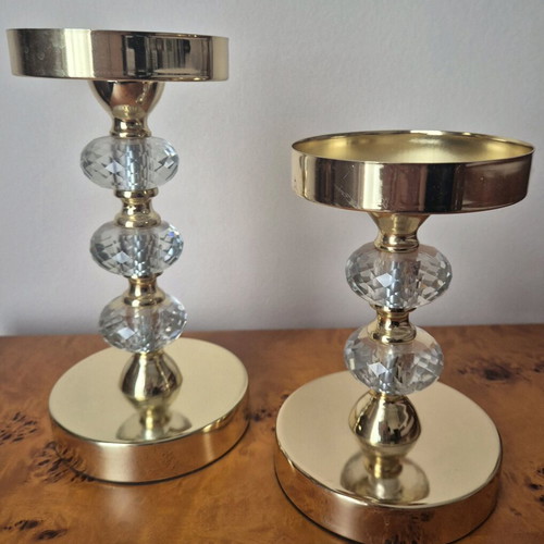 Inart metal gold candlestick set like new