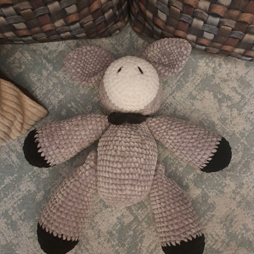 Handmade plush donkey toy