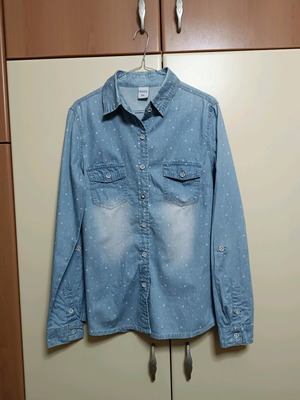 Denim shirt with stars like new, A.A UNDERWEAR, size L