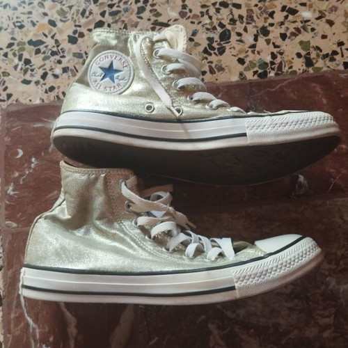 Converse sneakers used, silver, size 39.5