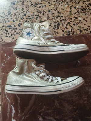 Converse sneakers used, silver, size 39.5