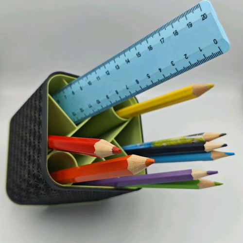Pencil holder new with adjustable tilt made by 3d printer