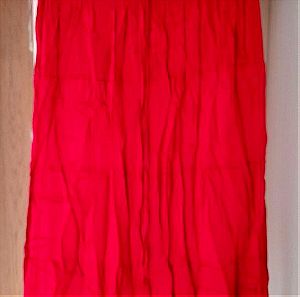 Στράπλες κόκκινο φόρεμα με σούρα