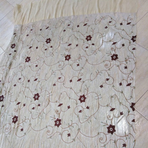 Italian net curtain 1.50x3.00 gold beige new