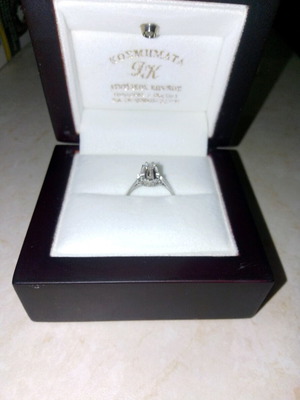 18K Engagement Ring with Diamond new, size 15.5