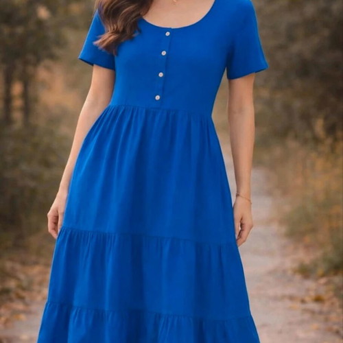 Blue dress M Made In Italy like new