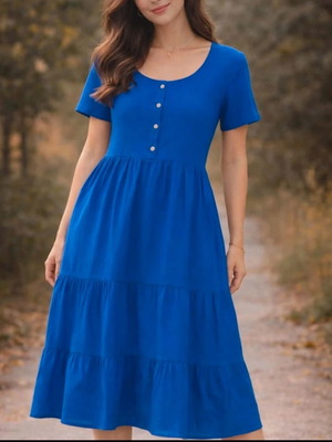Blue dress M Made In Italy like new