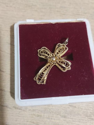 Handmade cross with exceptional technique used