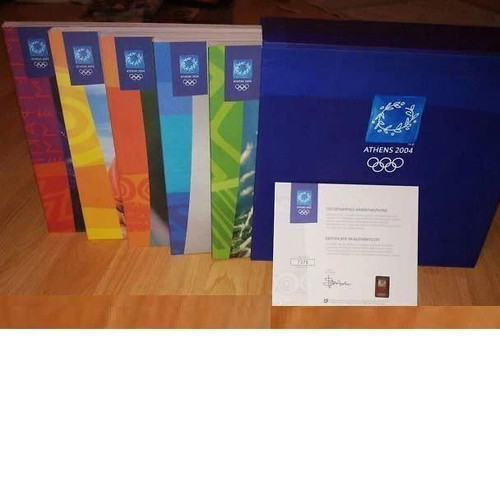 Authentic Athens 2004 Olympic Games album set of 5 books new