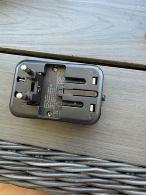 Universal Travel Adapter like new, black with USB ports