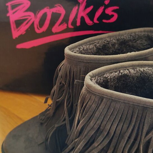 Bozikis ankle boots like new, gray, size 37