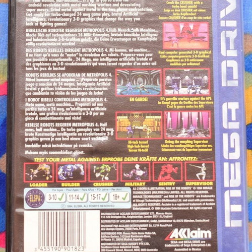 Rise of the Robots Sega Mega Drive complete game very good to excellent