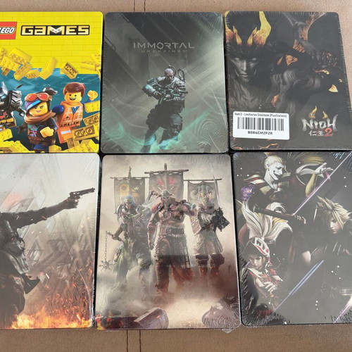 Set of 6 new steelbook game cases for PlayStation 4