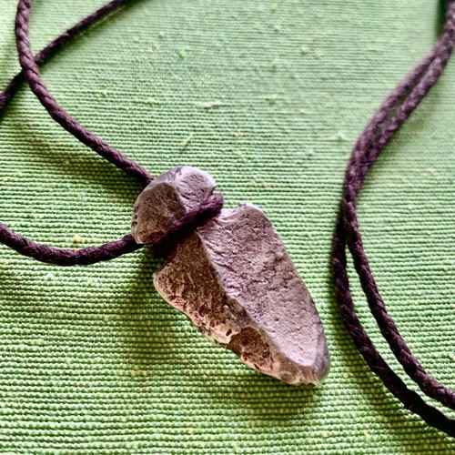 Men's silver 925 pendant like new with brown cord