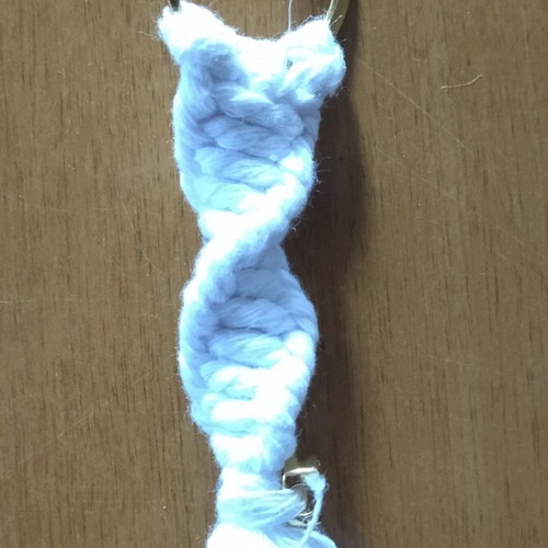Handmade keychains new in white and green