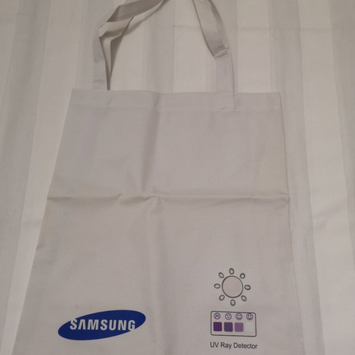 Samsung promotional bag used with UV Ray Detector indication